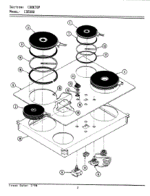 02 - Top Assembly parts for Maytag Cooktop ECSE800 from AppliancePartsPros.com