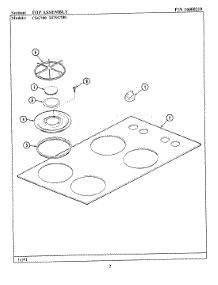 02 - Top Assembly parts for Maytag Cooktop ECSG700 from AppliancePartsPros.com