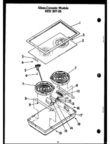 03 - Glass-Ceramic Module parts for Amana Cooktop EDR648 from AppliancePartsPros.com