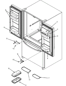 12 - Ref Dr Storage & Center Hinges parts for Dacor Refrigerator EF36BNDFSS from AppliancePartsPros.com