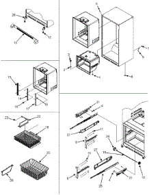08 - Interior Cabinet / Frz Shelves / Toe Grille parts for Dacor Refrigerator EF36LNDFSS from AppliancePartsPros.com
