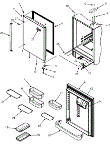 10 - Refrigerator Door parts for Dacor Refrigerator EF36LNDFSS from AppliancePartsPros.com
