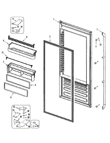 07 - Fresh Food Door parts for Dacor Refrigerator EF42BDCBSS from AppliancePartsPros.com