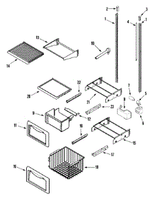 08 - Shelves & Accessories (Freezer) parts for Dacor Refrigerator EF42BNDBSS from AppliancePartsPros.com
