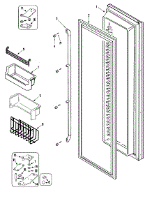 05 - Freezer Door parts for Dacor Refrigerator EF48BNDBSS from AppliancePartsPros.com