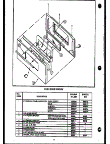 05 - Oven Door Assy W / Window parts for Amana Range EHA112 from AppliancePartsPros.com