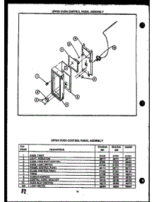 08 - Upper Oven Control Panel Assy parts for Amana Range EHA394 from AppliancePartsPros.com