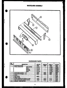 02 - Backguard Assy parts for Amana Range EHB340 from AppliancePartsPros.com