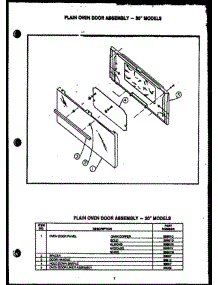06 - Plain Oven Door Assy - 30`` Models parts for Amana Range EHB340 from AppliancePartsPros.com