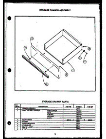 07 - Storage Drawer Assy parts for Amana Range EHB340 from AppliancePartsPros.com