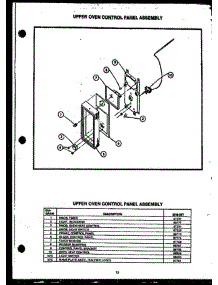 09 - Upper Oven Control Panel Assy parts for Amana Range EHB397 from AppliancePartsPros.com