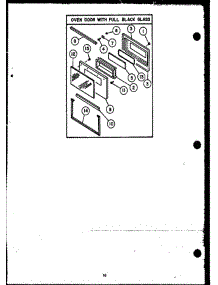 04 - Oven Door W /  Full Black Glass W / Window parts for Amana Range EHC335 from AppliancePartsPros.com