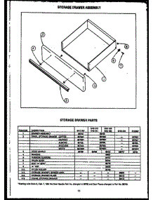 06 - Storage Drawer Assy parts for Amana Range EHD335 from AppliancePartsPros.com