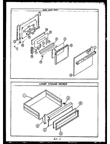 03 - Oven Door Parts parts for Amana Range EHD342 from AppliancePartsPros.com