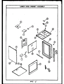 02 - Lower Oven Cabinetassy parts for Amana Range EHD344 from AppliancePartsPros.com