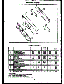 02 - Backguard Assy parts for Amana Range EHD379 from AppliancePartsPros.com