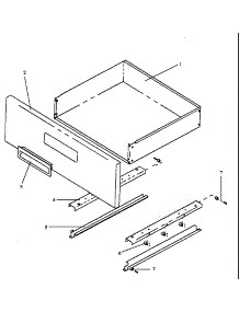 07 - Storage Drawer parts for Amana Range EHN3302W / P1142476N W from AppliancePartsPros.com