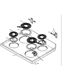 04 - Main Top parts for Amana Range EHN3302W / P1143204N W from AppliancePartsPros.com