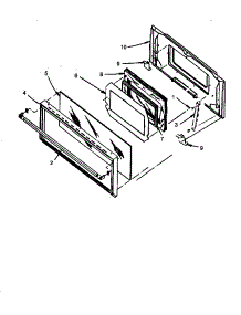 05 - Oven Door parts for Amana Range EHS2672W / P1136302N W from AppliancePartsPros.com
