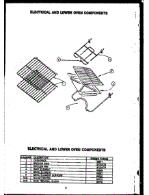 03 - Electrical And Lower Oven Components parts for Amana Range EHS305 from AppliancePartsPros.com