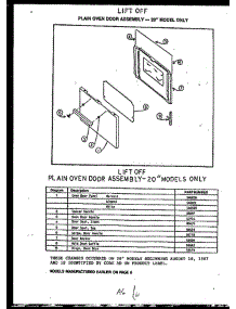 05 - Plain Oven Door Assy - 20`` Models Only parts for Amana Range EHS312 from AppliancePartsPros.com