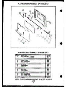 06 - Plain Oven Door Assy-20`` Model Only parts for Amana Range EHS340 from AppliancePartsPros.com