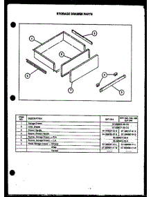 05 - Storage Drawer Parts parts for Amana Range EHT-344 from AppliancePartsPros.com