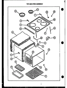 06 - Top And Oven Assy parts for Amana Range EHT-346 from AppliancePartsPros.com