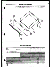 05 - Storage Drawer Assy parts for Amana Range EJA394 from AppliancePartsPros.com