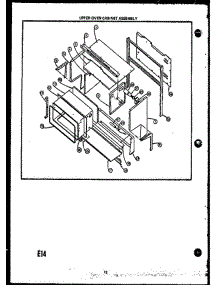 08 - Upper Oven Cabinet Assy parts for Amana Range EJA395 from AppliancePartsPros.com