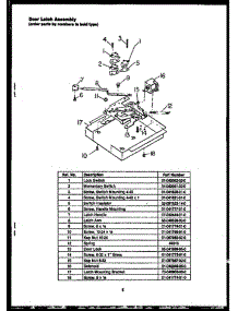 02 - Door Latch Assy parts for Amana Oven EKD289 from AppliancePartsPros.com