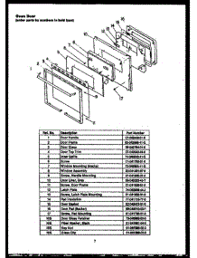 05 - Oven Door parts for Amana Oven EKD289 from AppliancePartsPros.com