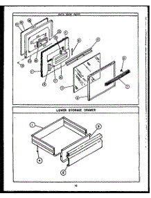 03 - Oven Door Parts parts for Amana Oven EKD395 from AppliancePartsPros.com