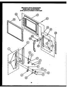 03 - Door & Latch Parts parts for Amana Oven EKS289 from AppliancePartsPros.com