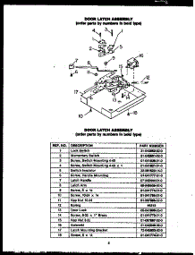 04 - Door Latch Assy parts for Amana Oven EKS289 from AppliancePartsPros.com