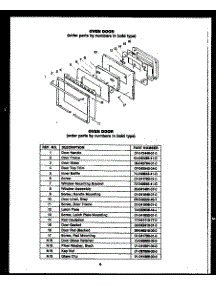 08 - Oven Door parts for Amana Oven EKS289 from AppliancePartsPros.com