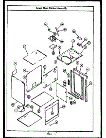 02 - Lower Oven Cabinet Assy parts for Amana Oven EKS395 from AppliancePartsPros.com