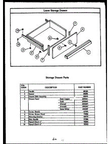 03 - Lower Storage Drawer parts for Amana Oven EKS395 from AppliancePartsPros.com