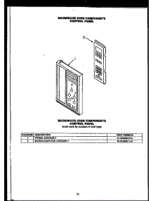 05 - Microwave Oven Components Controlpanel parts for Amana Oven EKS396 from AppliancePartsPros.com
