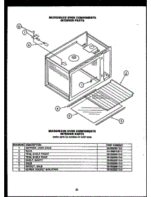 06 - Microwave Oven Components Interior Parts parts for Amana Oven EKS396 from AppliancePartsPros.com