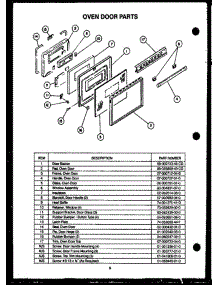 08 - Oven Door Parts parts for Amana Range EKT-396 from AppliancePartsPros.com
