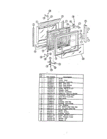 03 - Door parts for Hardwick Microwave EL214-450 from AppliancePartsPros.com
