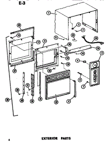 02 - Exterior parts for Amana Microwave EMR3 / P7339501M from AppliancePartsPros.com