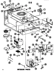 03 - Interior parts for Amana Microwave EMR3 / P7339501M from AppliancePartsPros.com