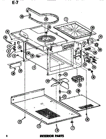 04 - Interior parts for Amana Microwave EMR3 / P7339501M from AppliancePartsPros.com