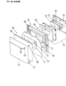 02 - Door Assembly parts for Hardwick Range EPF7-51819AE from AppliancePartsPros.com