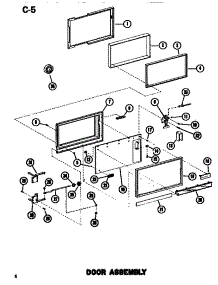03 - Door Assy parts for Amana Microwave ERC10ADD / P7234302M from AppliancePartsPros.com