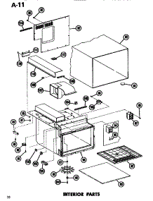 05 - Interior parts for Amana Microwave ERC7D / P7159001M from AppliancePartsPros.com