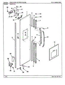 03 - Freezer Outer Door parts for Maytag Refrigerator ERSW22A / BM35C from AppliancePartsPros.com