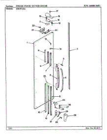 06 - Fresh Food Outer Door parts for Maytag Refrigerator ERSW24A / AM85A from AppliancePartsPros.com
